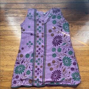 Floral Purple silk & cotton mixed top